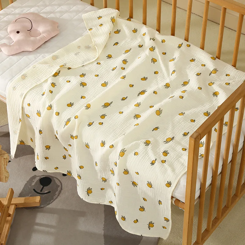 Manta de muselina para bebé recién nacido, manta Guaze de algodón de 2 capas, Toalla de baño para Baby Shower, manta envolvente para dormir para niños pequeños - imagen 4
