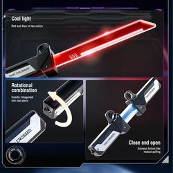 Sable láser LED de doble hoja para niños – Espada extensible de cosplay
