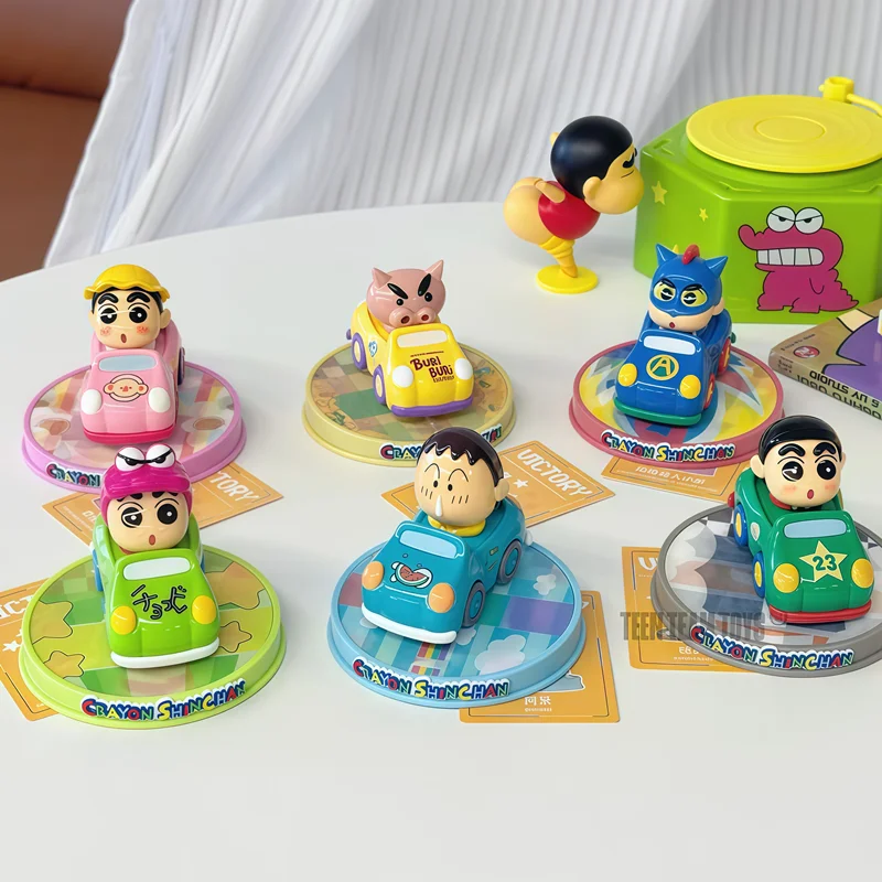 Nuevo crayón Shin-Chan Boochan figura de Anime periférico Kart Grand Drift modelo caja ciega juguetes coche adorno de escritorio regalos de navidad - imagen 4