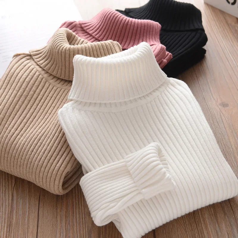 Jersey de punto con cuello alto para invierno