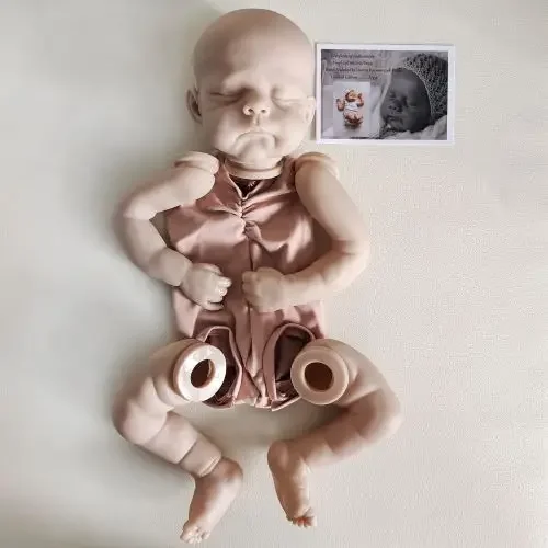 NPK-piezas de muñeca DIY sin montar, pintadas a mano, 21 pulgadas, muñeca Reborn con COA, edición limitada, Color fresco con cuerpo de tela - imagen 5