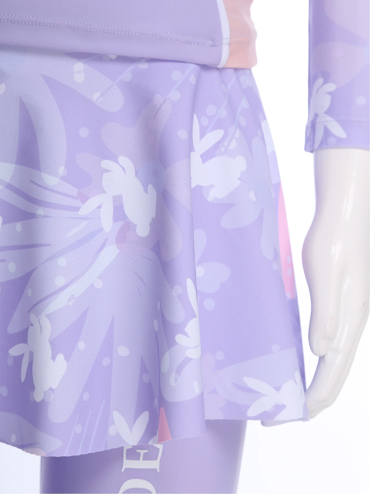 Bañador manga larga floral con falda pantalón para niña - imagen 4