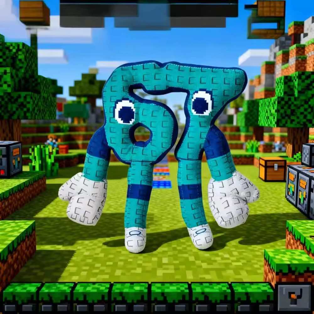 25 cm/9,84 pulgadas 67 Sahur Robar A Brainrot Anime juego juguetes de peluche brazos y piernas largas azules peluches muñecos de peluche divertidos