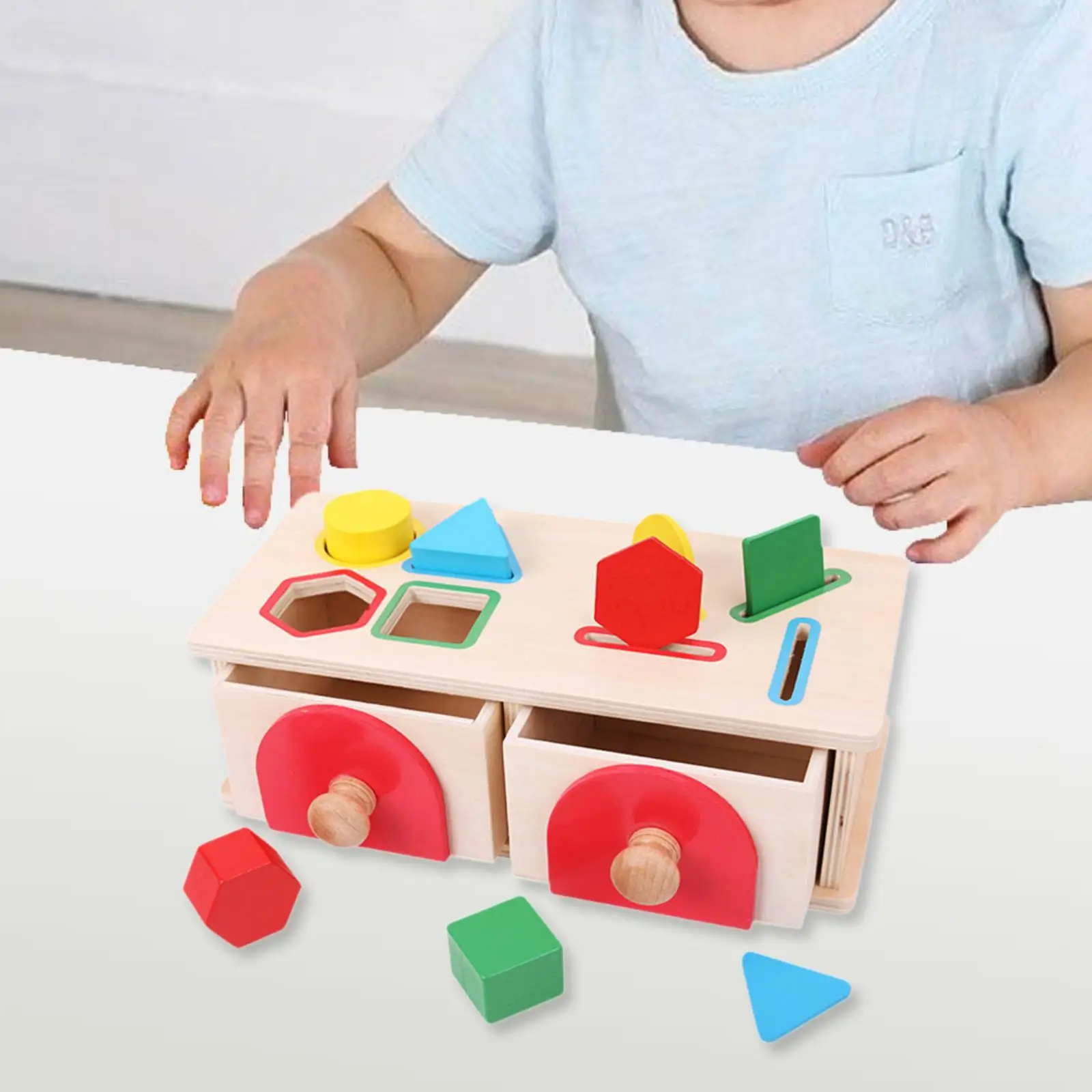 Object Permanence Box Toys Color Shape Sorting Box Developmental Toy Fine Motor Skills Sorting Matching Toy Birthday Gift