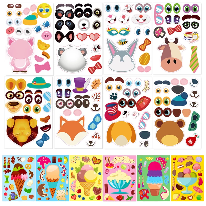 Pegatinas puzle de animales – Juego educativo infantil para niños - imagen 3