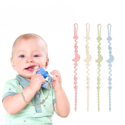 Cadena de chupete silicona ajustable antipérdida mordedor para bebé