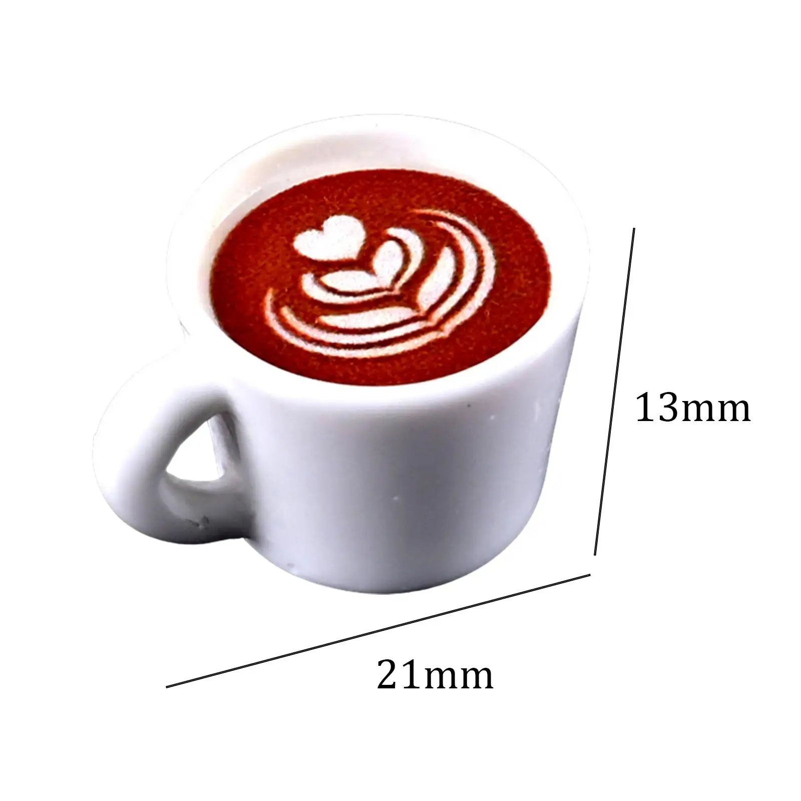 10x Dollhouse Coffee Simulated Latte Art DIY Food Toy Mini Kitchen Toy for Dining Room Kitchen Cafe Bar Dolls House Accessories