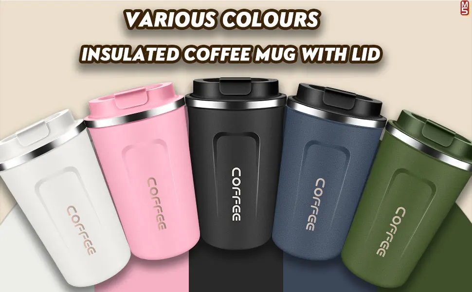 16oz Insulated Coffee Travel Mug Stainless Steel Vacuum Coffee Cup