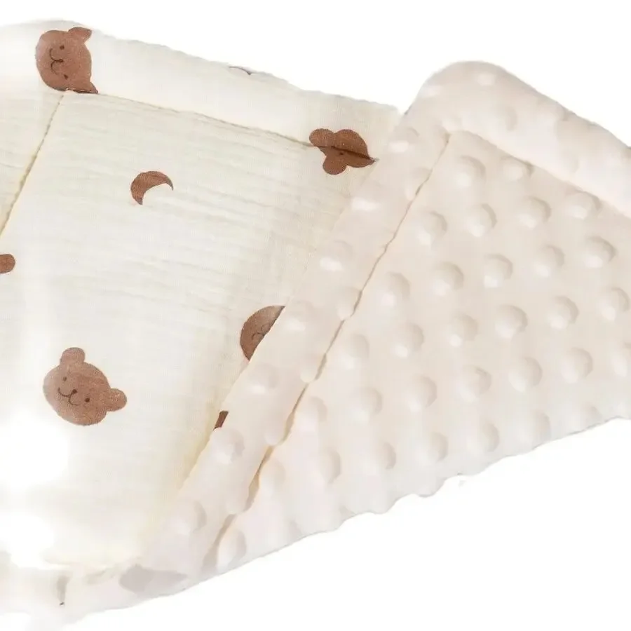 Almohada de algodón para bebé recién nacido de 0 a 12 meses, almohada Universal suave y transpirable con absorción para siesta, accesorios para bebés - imagen 4