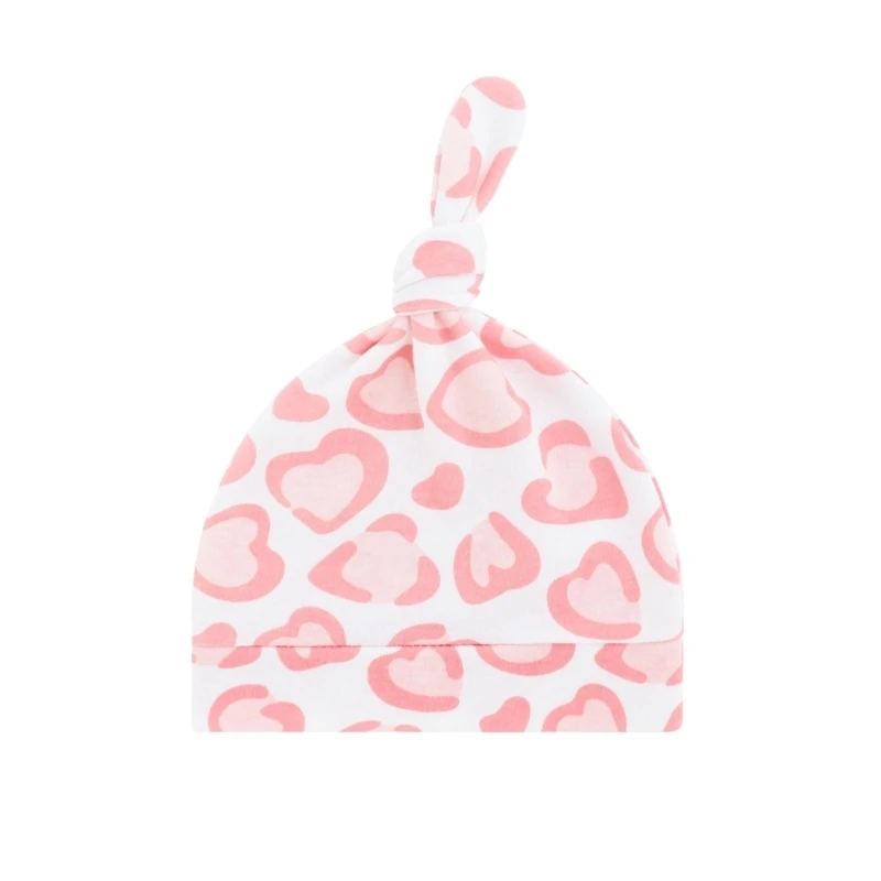 Gorro algodón anudable para bebé. Protege orejas recién nacido