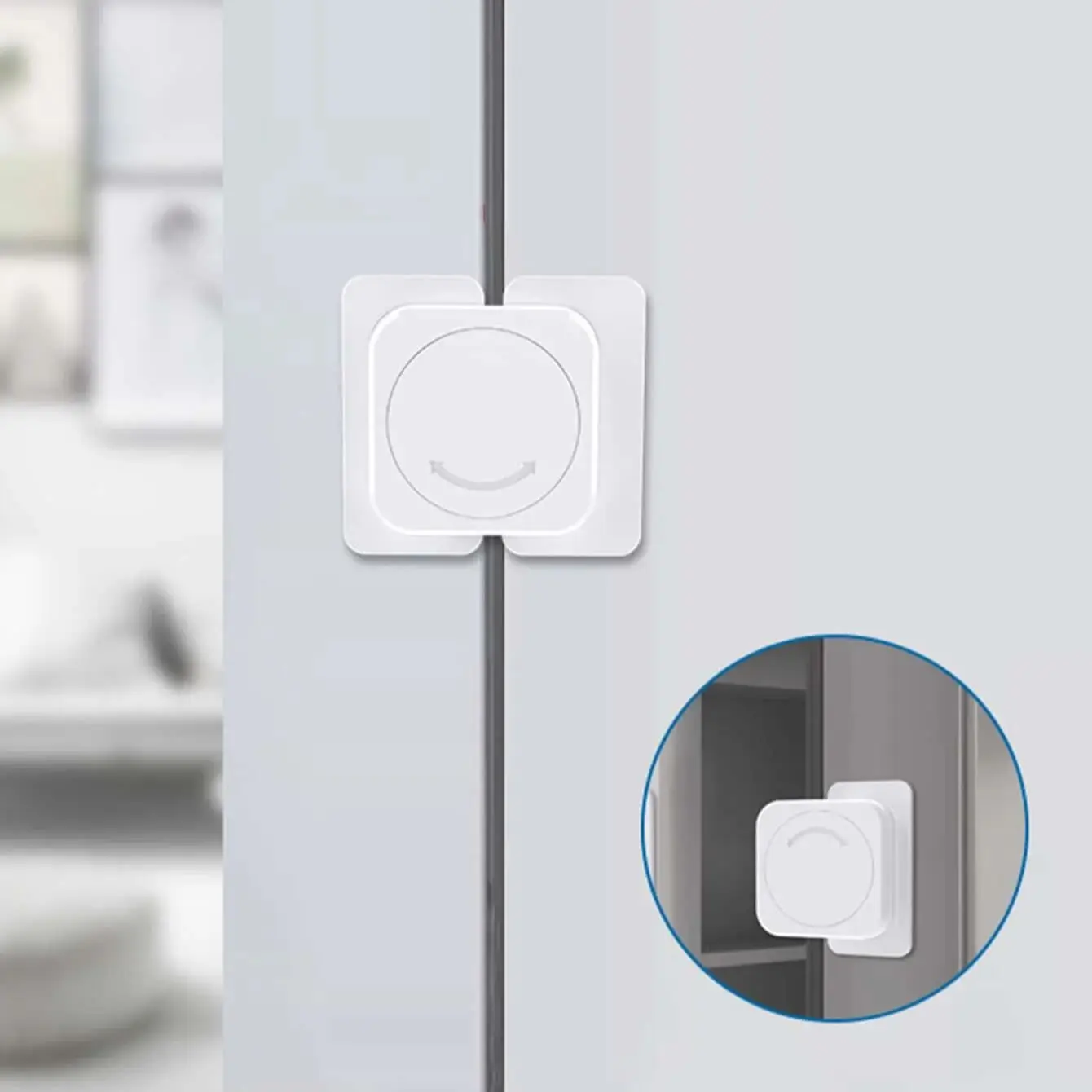 Cerraduras de seguridad para puerta de refrigerador, Protector de seguridad multifunción para bebé, antipellizco, para puerta de armario y hogar, 1 ud. - imagen 3