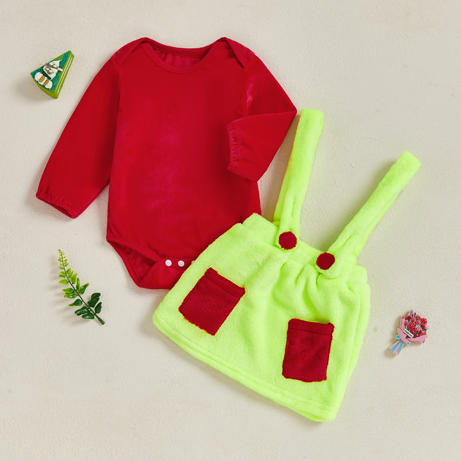 Conjunto bebé niña Tregren San Valentín: pelele corazón y falda - imagen 3