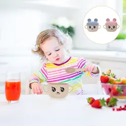 2 juegos de cuencos para bebé, cuencos de alimentación seguros y ecológicos resistentes a roturas, vajilla de alimentación para niños pequeños de superficie lisa, cuenco para bebé