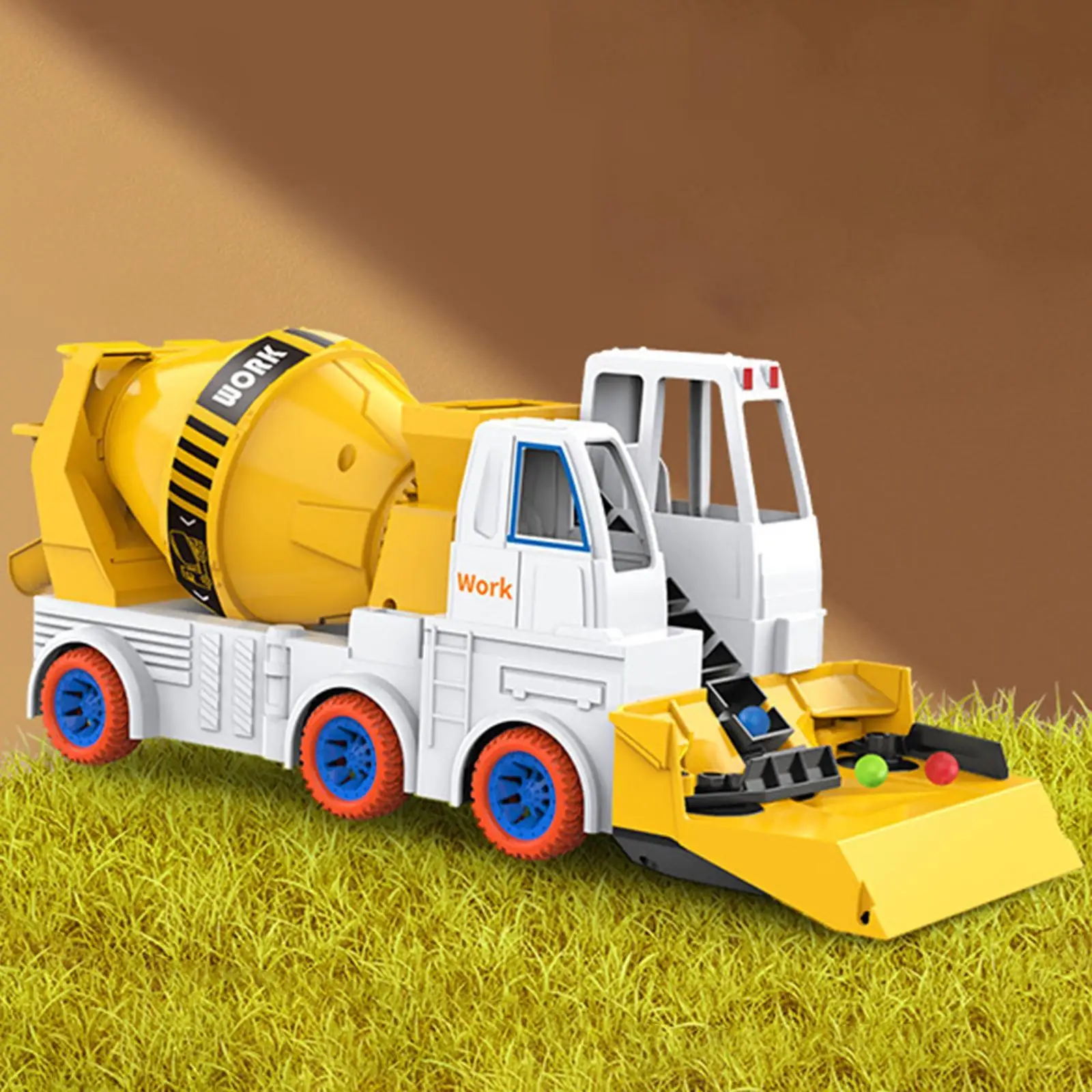 Construction Excavator Car Toy Educational Engineering Truck Toy Auto Bead Sweeper Truck for Kids Birthday Gifts Children Boys