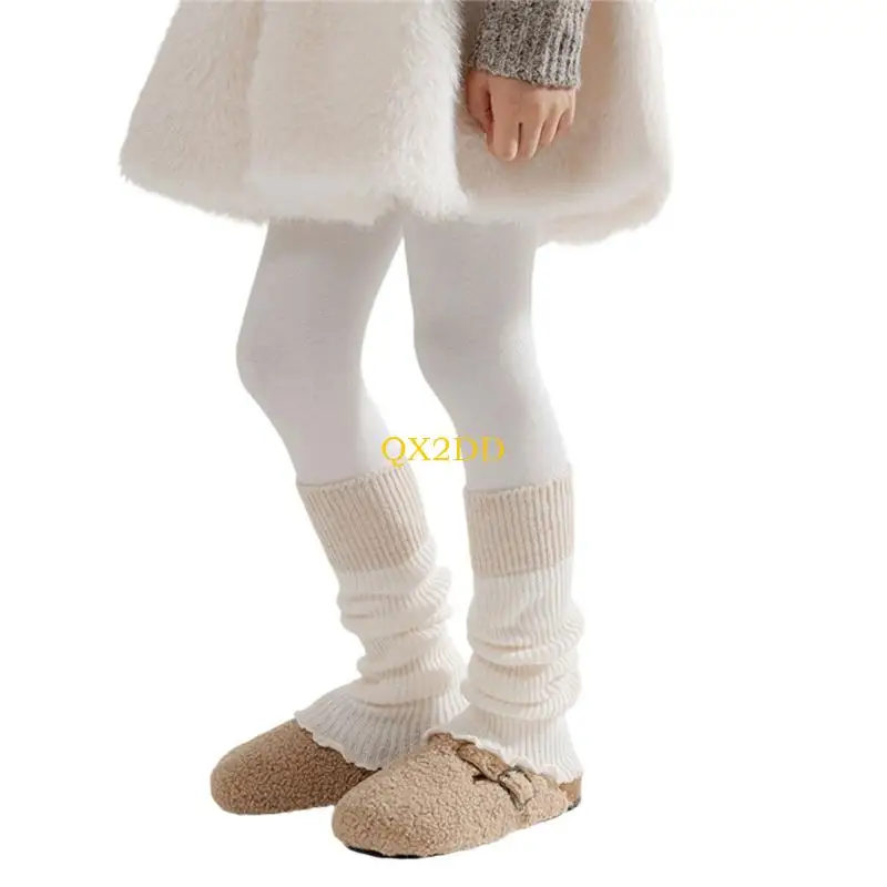 QX2D Calentadores piernas para niños, calcetines cálidos y acogedores, transpirables y apilables - imagen 5