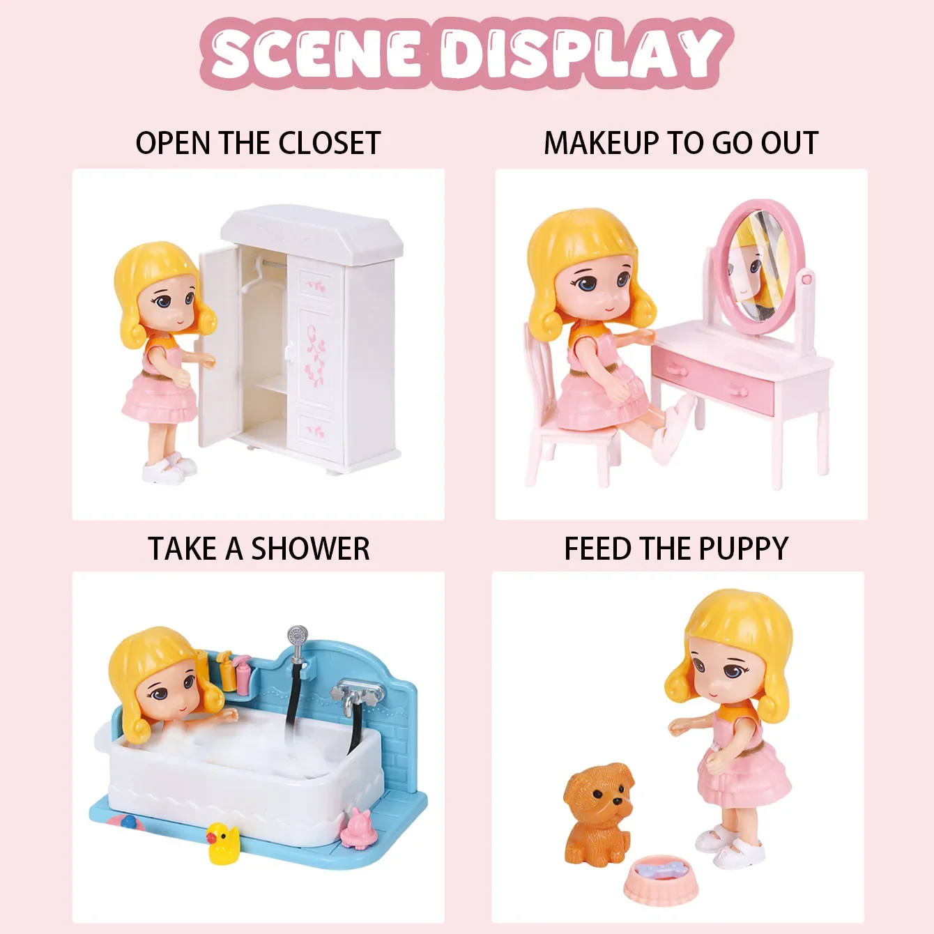 Casa de muñecas 3D interactiva – Rompecabezas creativo para niños