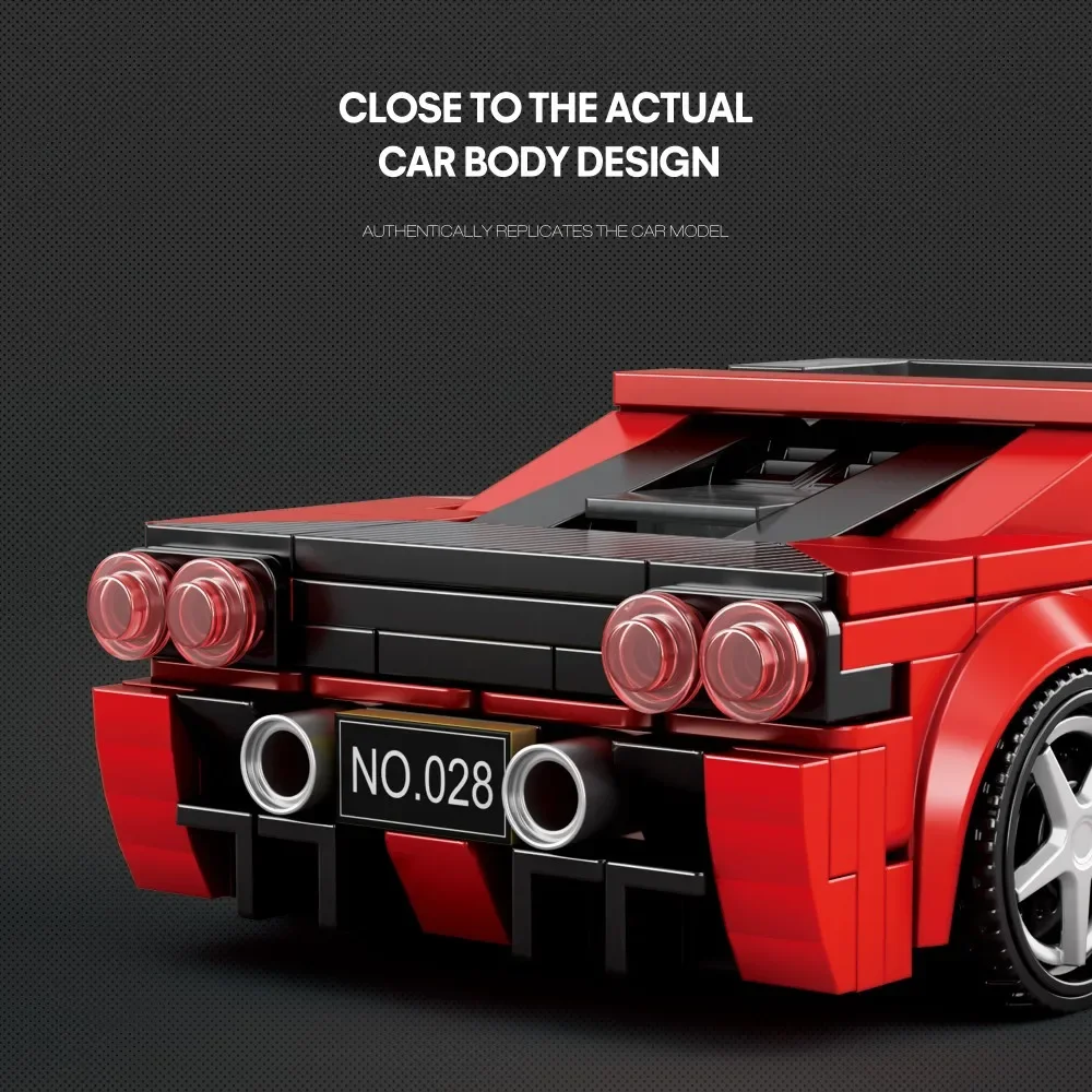 Bloques de construcción de automóviles de carreras de velocidad, 298 Uds., vehículos deportivos de ciudad, colección de modelos 1:24, exhibición de escritorio, juguetes para niños, regalos de vacaciones - imagen 3