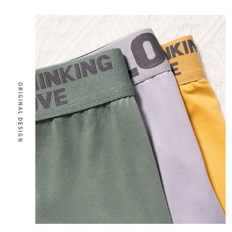 Paquete de 3 piezas de calzoncillos Boxer juveniles de seda de leche, ropa interior sólida para niños, bragas para niños, Boxers cómodos y transpirables para adolescentes, pantalones cortos - imagen 3