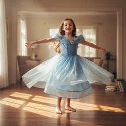 Vestido de princesa para niña – Diseño elegante para fiestas y celebraciones