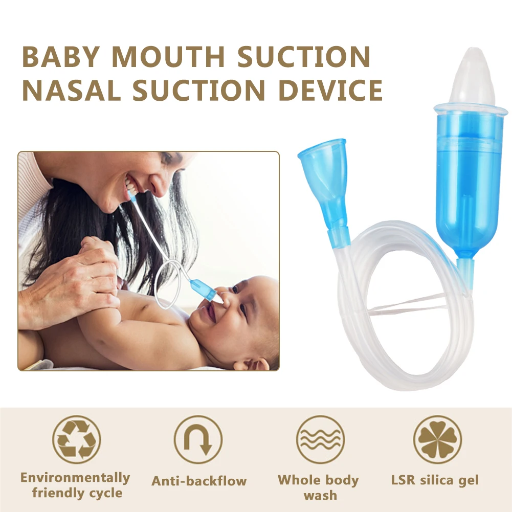 Aspirador nasal para niños Limpiador nasal de succión Herramienta de succión Succión protectora para la boca del bebé Tipo de aspirador de succión para cuidado de la salud Dropship. - imagen 4