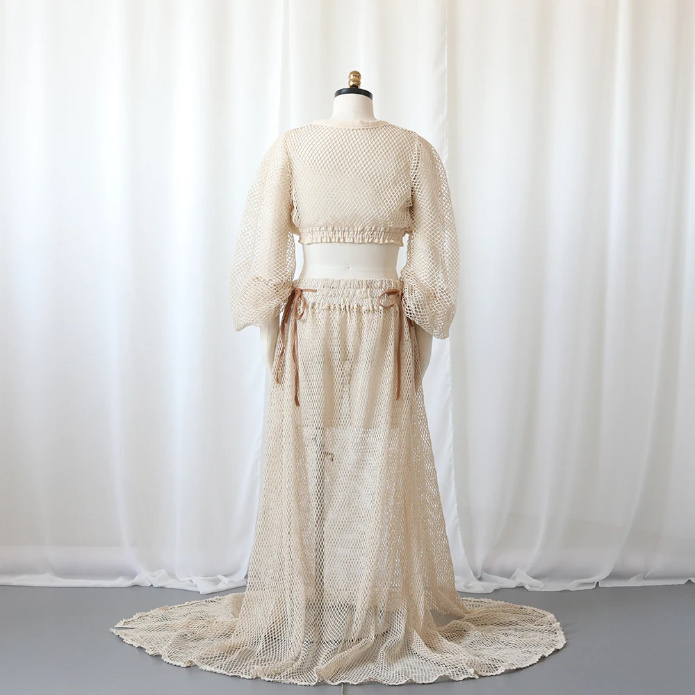 Vestido bohemio de ganchillo para fotos premamá - imagen 5