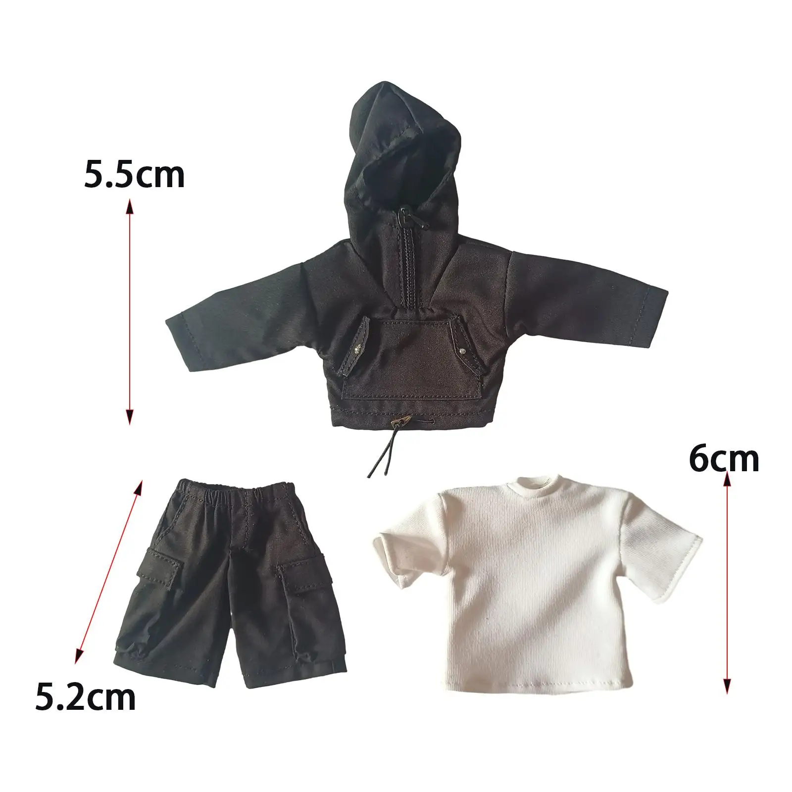1/12 Scale Miniature Male Doll Clothes Handmade Men's Casual Outfits Classic for 6 inch Male Collectable Action Figures Dress up