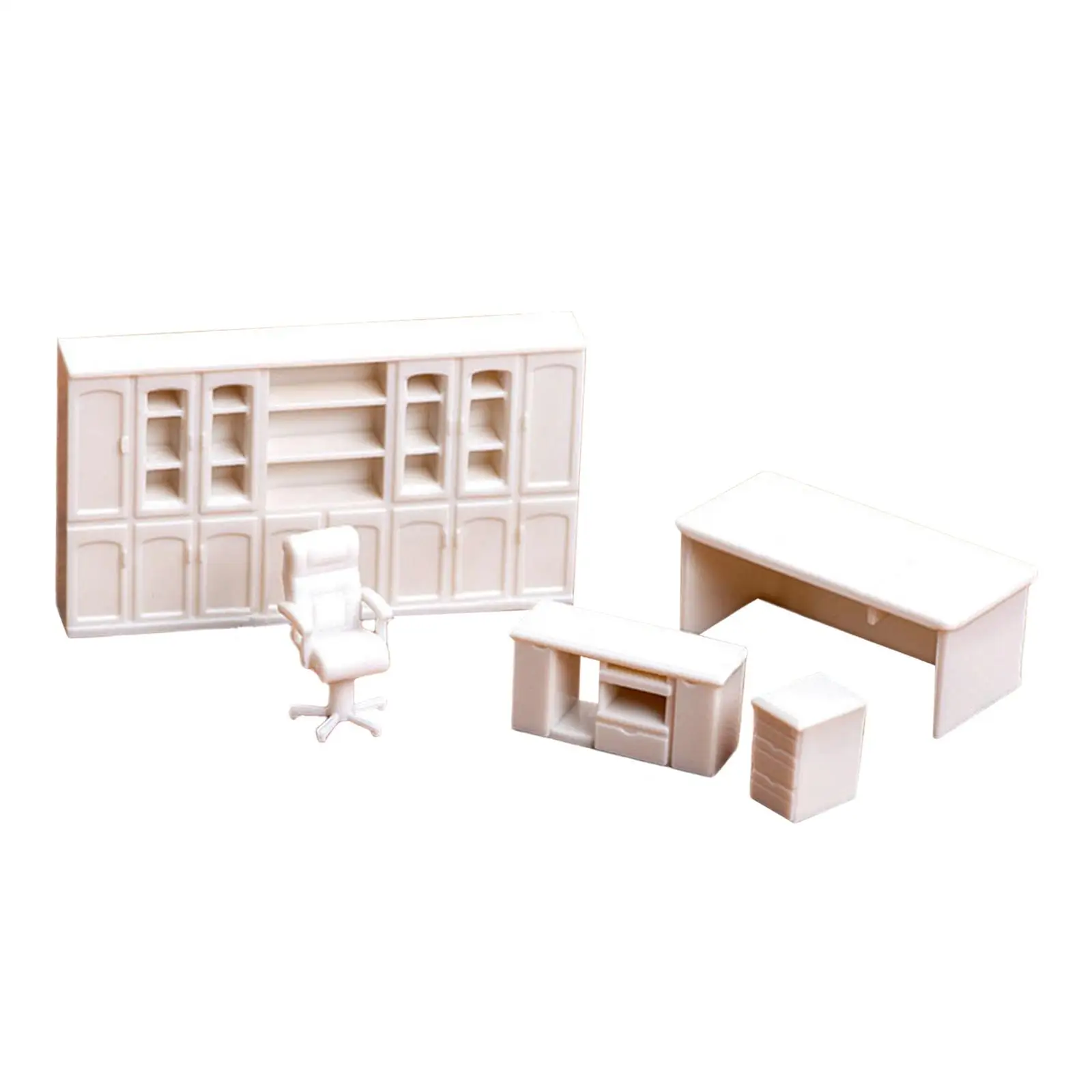 Miniature 1/50 Furniture Set Resin Mini Furniture Model for Dollhouse Decor Sand