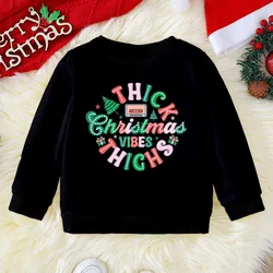 Sudadera navideña para niños con capucha, estampado Papá Noel