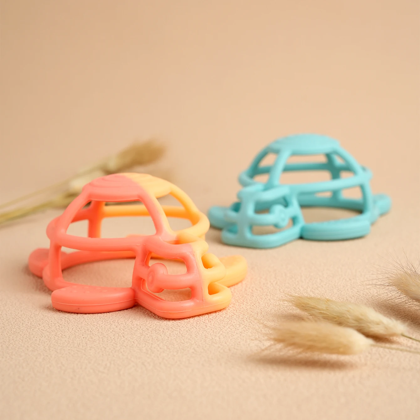 Mordedor de silicona con forma de tortuga para niños, juguete para masticar para bebés, alivio de la dentición infantil, sin BPA, juguete sensorial de enfermería seguro, 0-12 meses, 1 Uds. - imagen 3