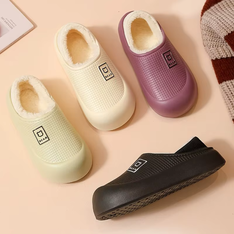 Zapatillas bebé impermeables de algodón con forro felpa antideslizante - imagen 5