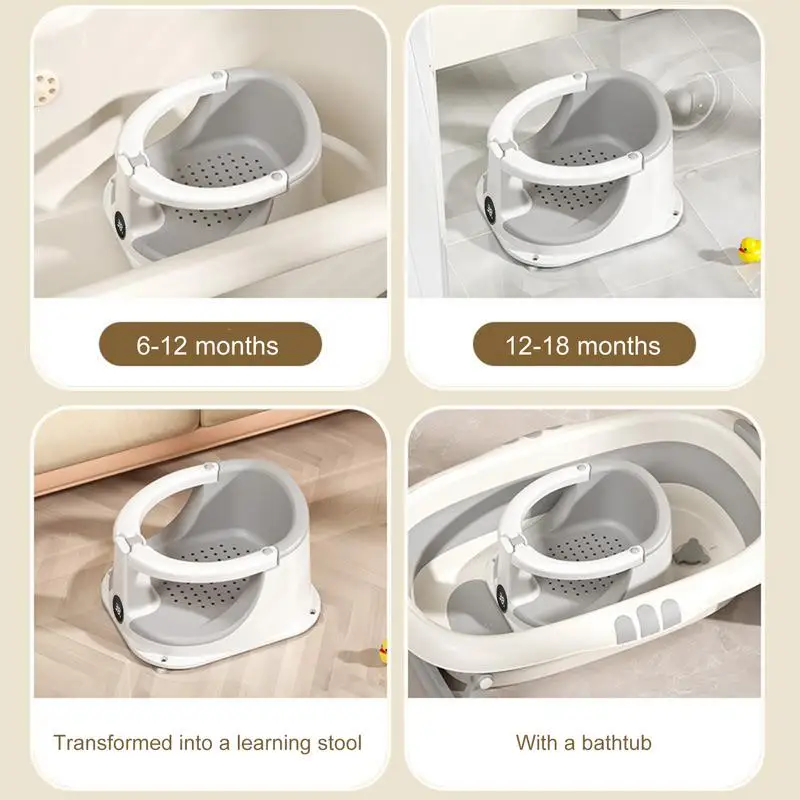 Asiento de baño antideslizante para bebés con sensor de temperatura - imagen 5