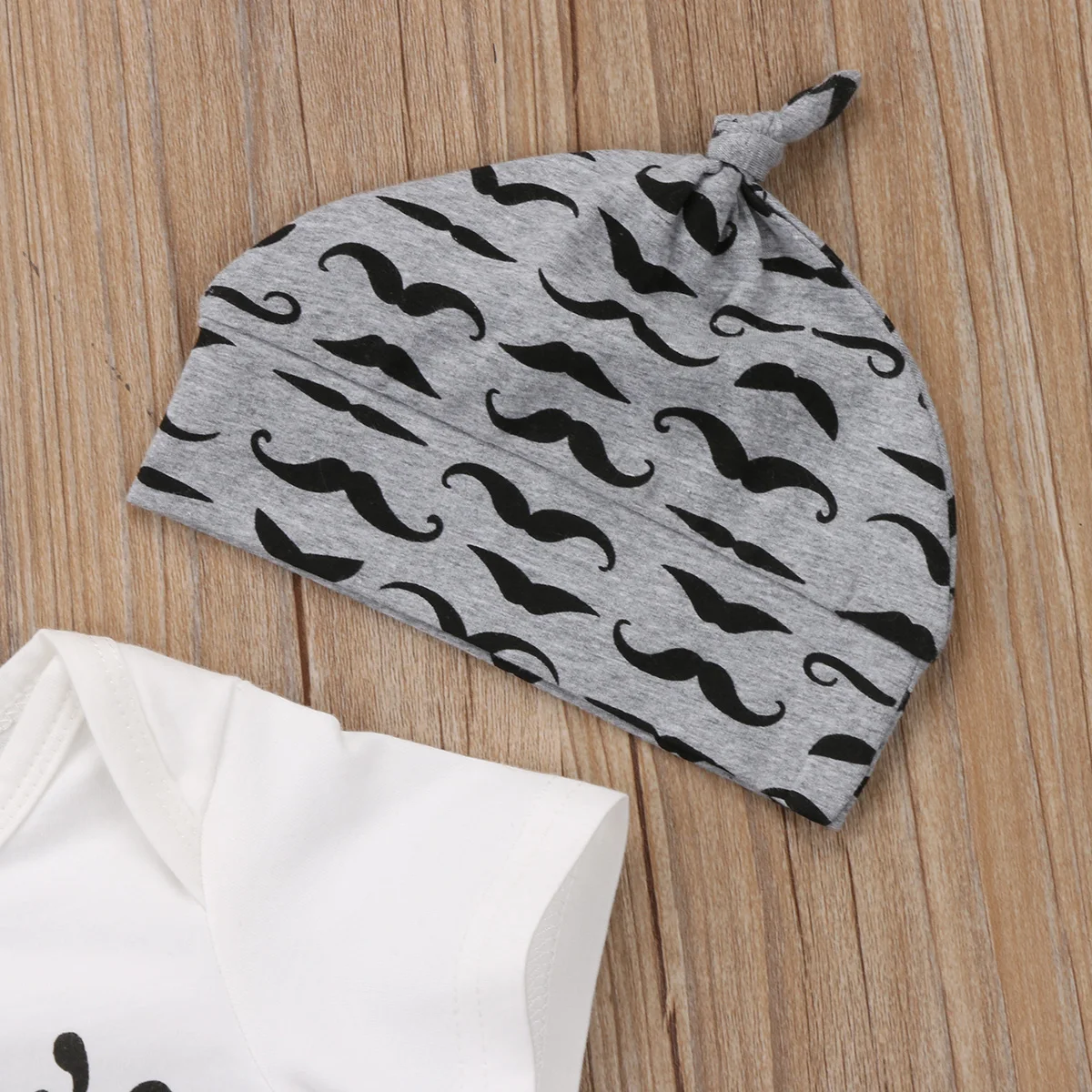 Ropa bonita para recién nacido, mono con estampado de bigote para mamá, Tops, pantalones largos y sombrero, conjunto de 3 piezas de 0 a 18 meses - imagen 5