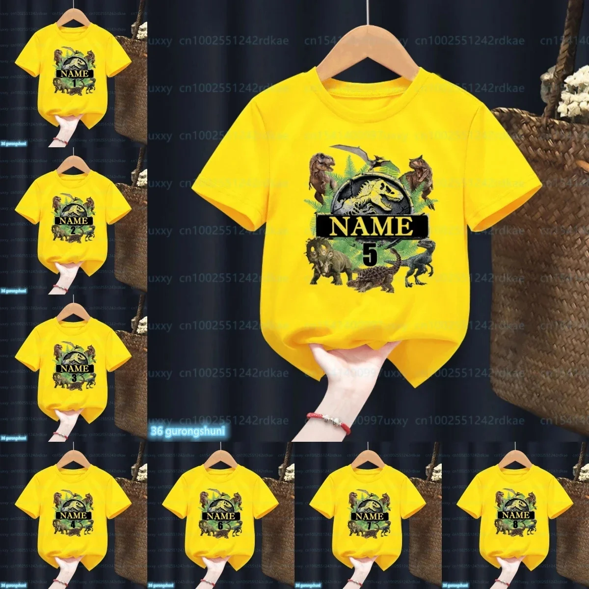 Camiseta Parque Jurásico niños - Vista principal diseño dinosaurio divertido