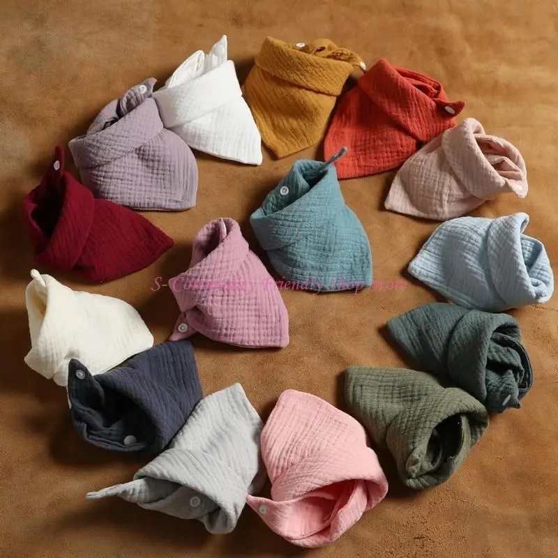 85AE lindo babero para bebé toalla para Saliva absorción Bandana baberos paños para eructar accesorios fotografía - imagen 5