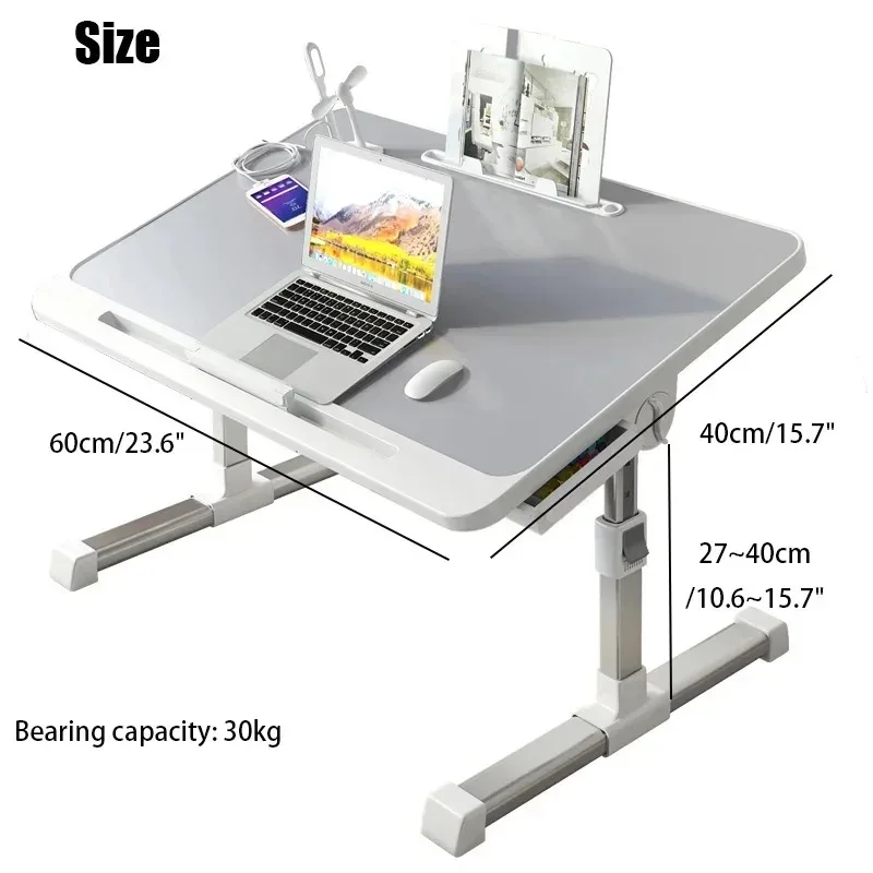 Mesa bandeja para cama infantil ajustable y plegable portátil - imagen 2