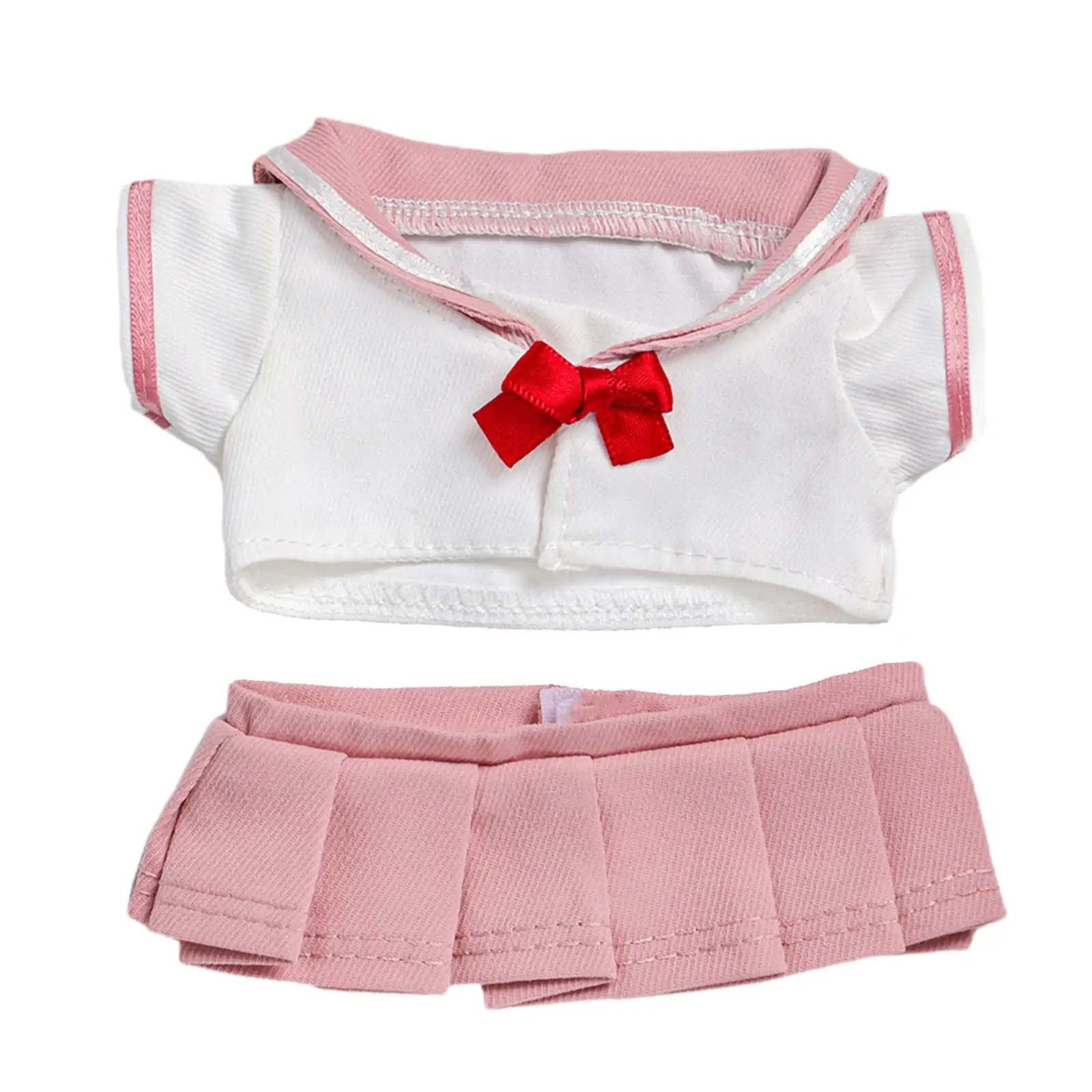 2Pcs 20cm Doll Tops Pleated Skirt Photo Props Comfortable for Kids Dress up