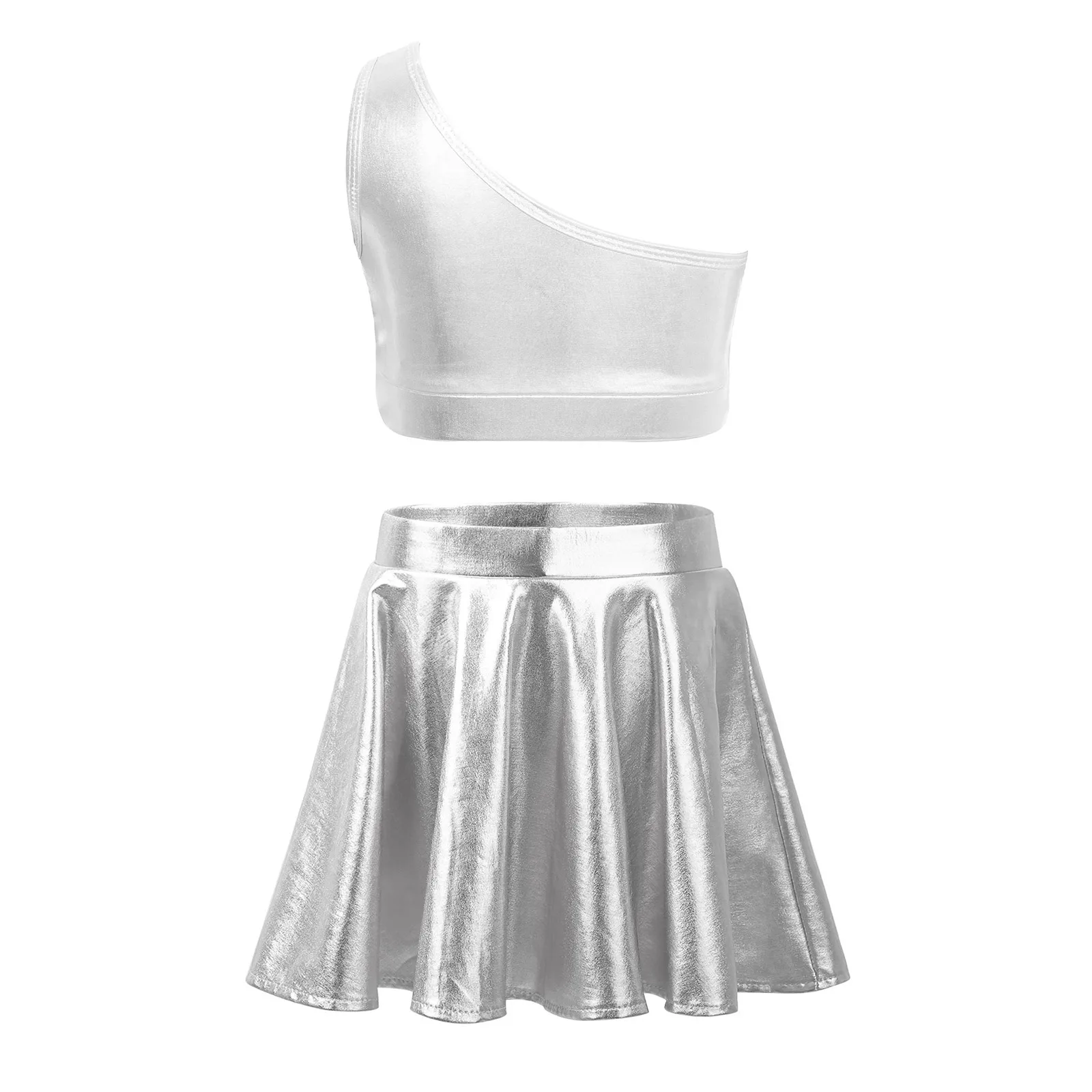 Conjunto de danza jazz para niña con lentejuelas y volantes - imagen 2