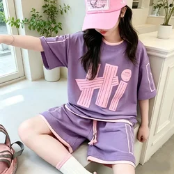 Conjuntos de verano para niñas: camisetas manga corta y pantalones cortos