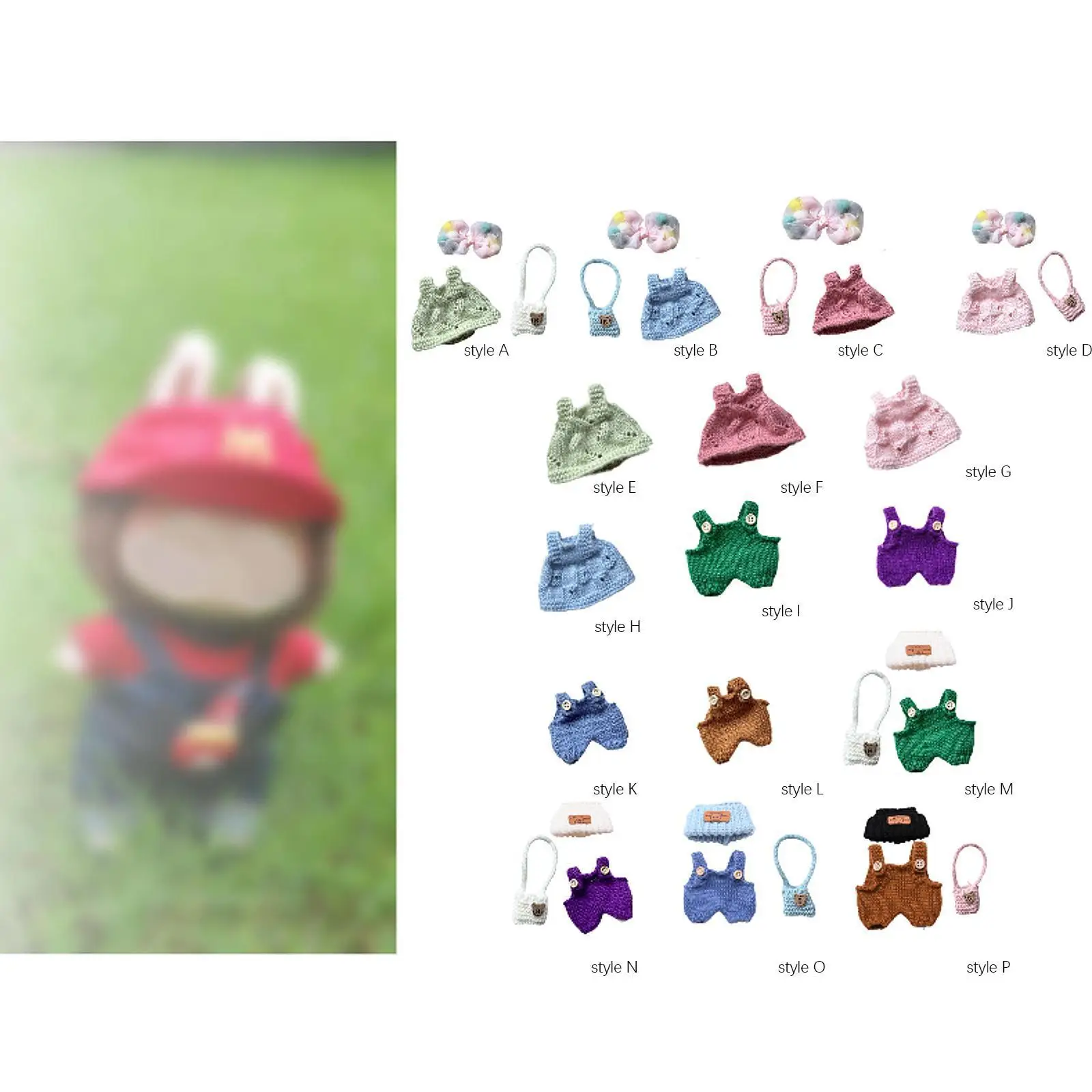 Ropa para muñecas, accesorios para muñecas, ropa Adorable, llavero, accesorio de ropa para muñecas de 17cm, colgante, muñecas, niñas y niños - imagen 4