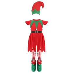Disfraz de elfo navideño para niñas - Ayudante de Papá Noel