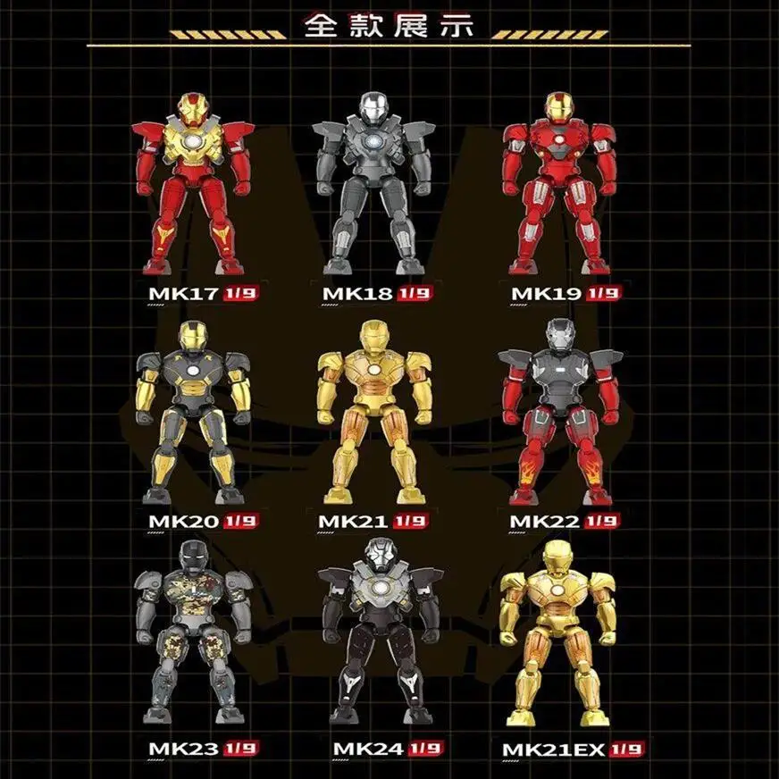 Figuras de acción Iron Man articuladas – Juguete para niños