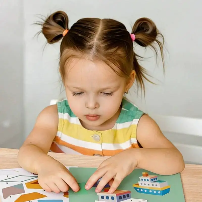 Libro de pegatinas de geometría 3D para niños - Creativo - imagen 3