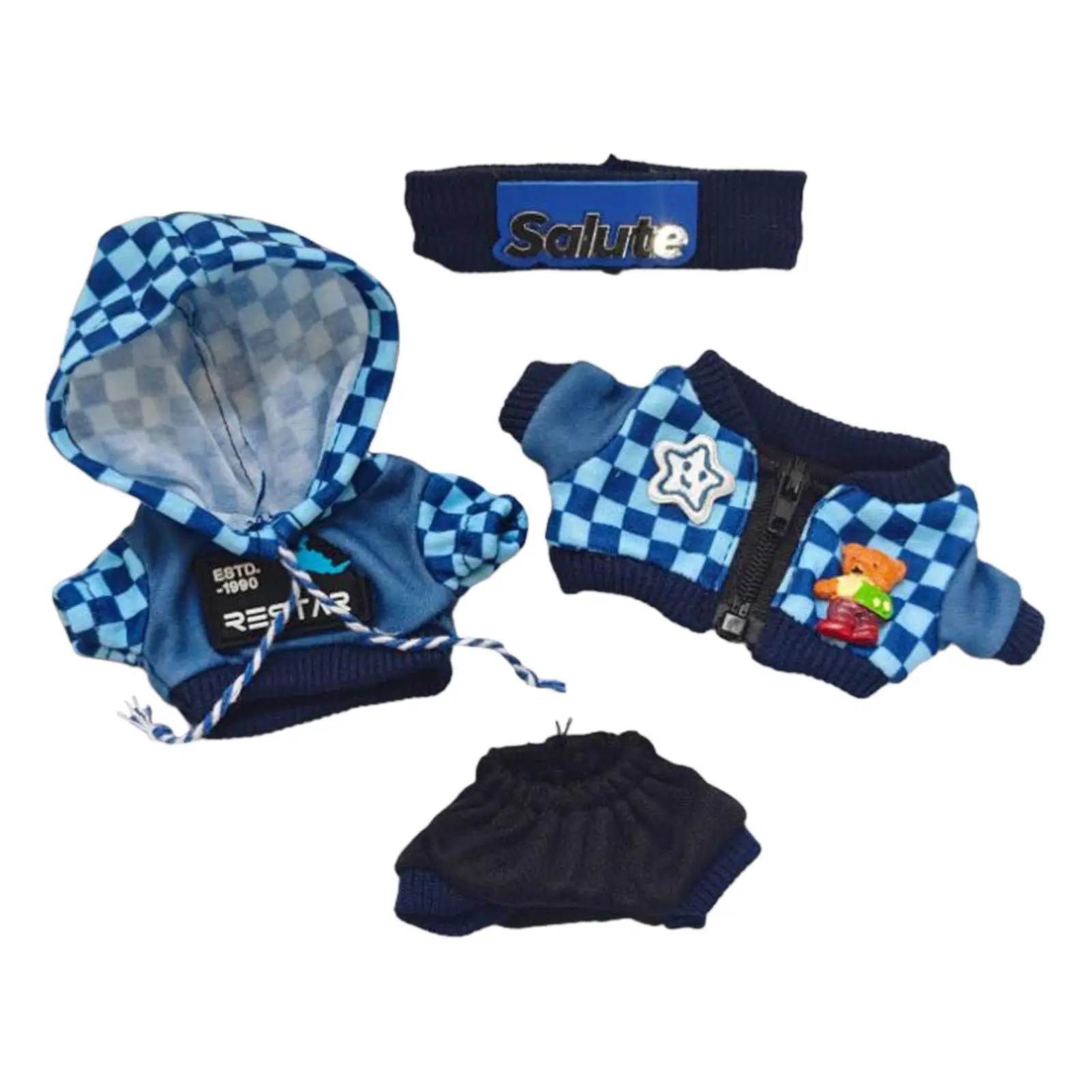 Cozy Doll Attire for 15-17cm Plush Toys - Stylish Outfit Set Cozy Doll Attire for 15-17cm Plush Toys - Stylish Outfit Set