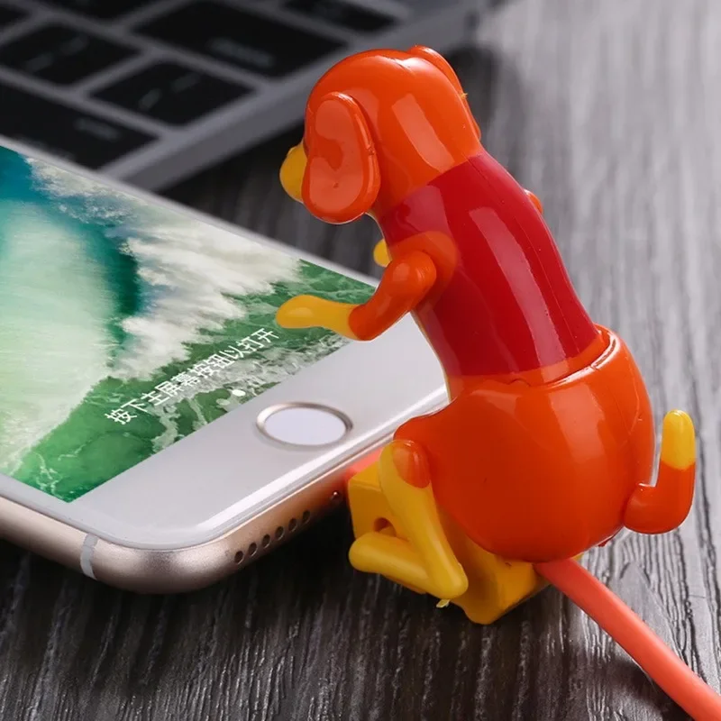 Juguete divertido perro jorobando Cable de cargador rápido línea de carga lindo teléfono Cable de fecha de alimentación de carga rápida para adultos 18+ - imagen 5
