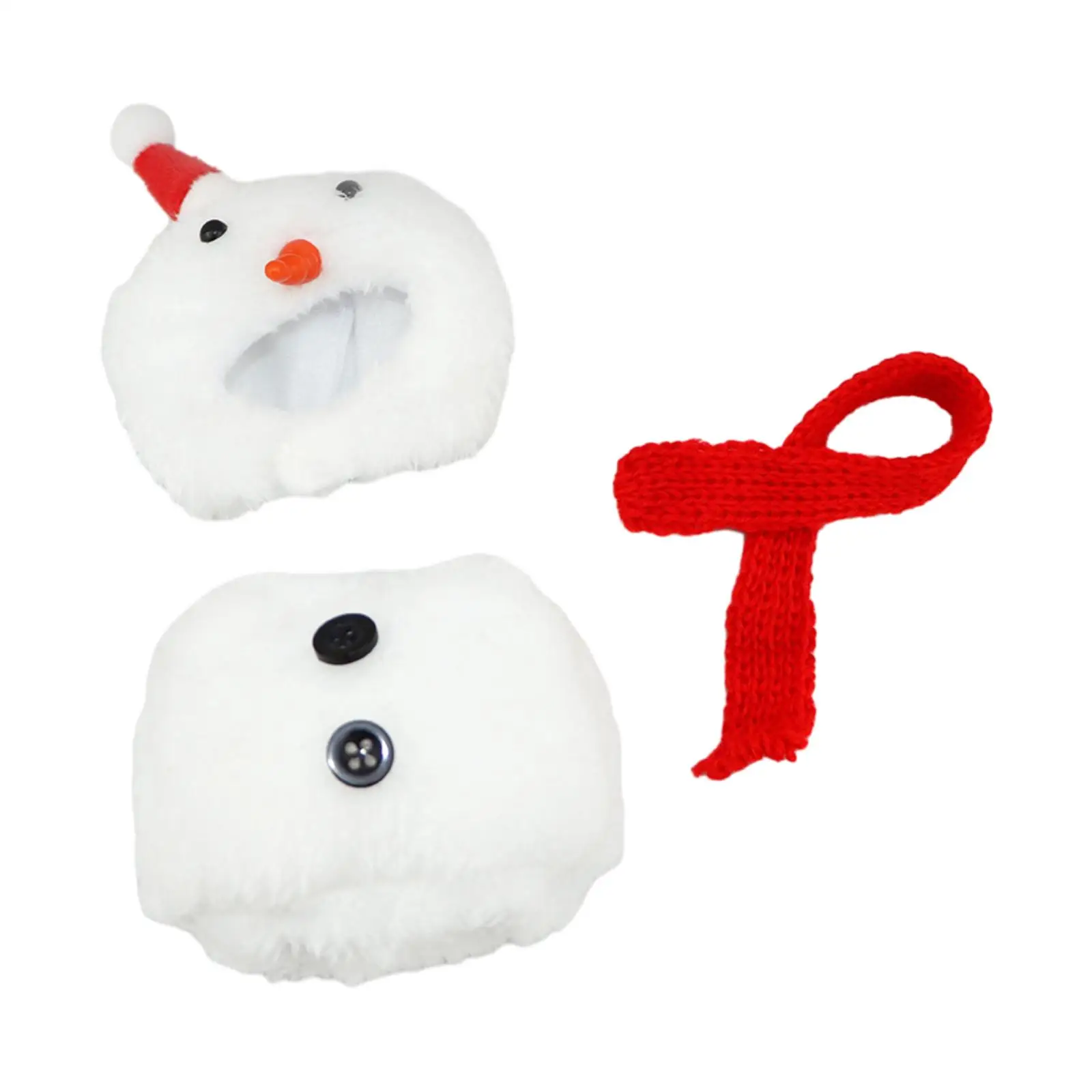 10cm Plush Doll Clothes Set Cosplay Costume Snowman Outfits and Hat Soft Stuffed Plush Toy Dress up for 1/12 Dolls Accessories