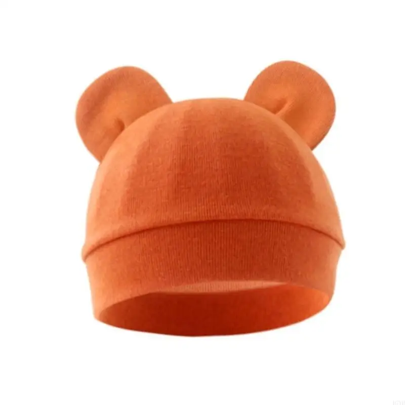 D7YD Gorro suave y transpirable para bebés recién nacidos, gorros fetales algodón para 0 a 3 meses, gorro cómodo para bebés, - imagen 2