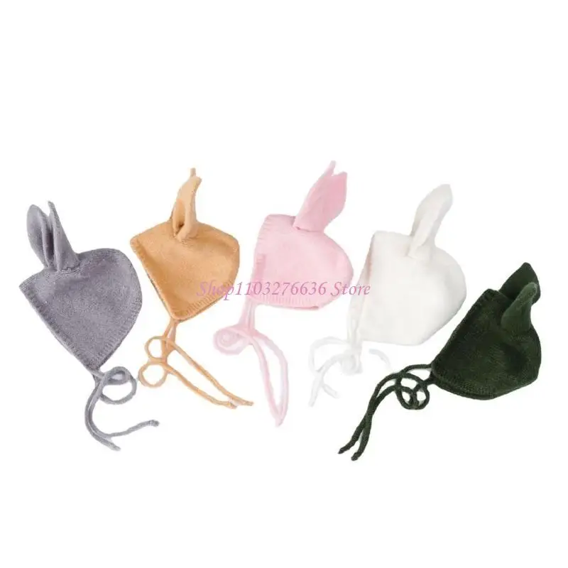 Atrezzo para fotografía de bebés: sombrero con orejas de conejo - imagen 4