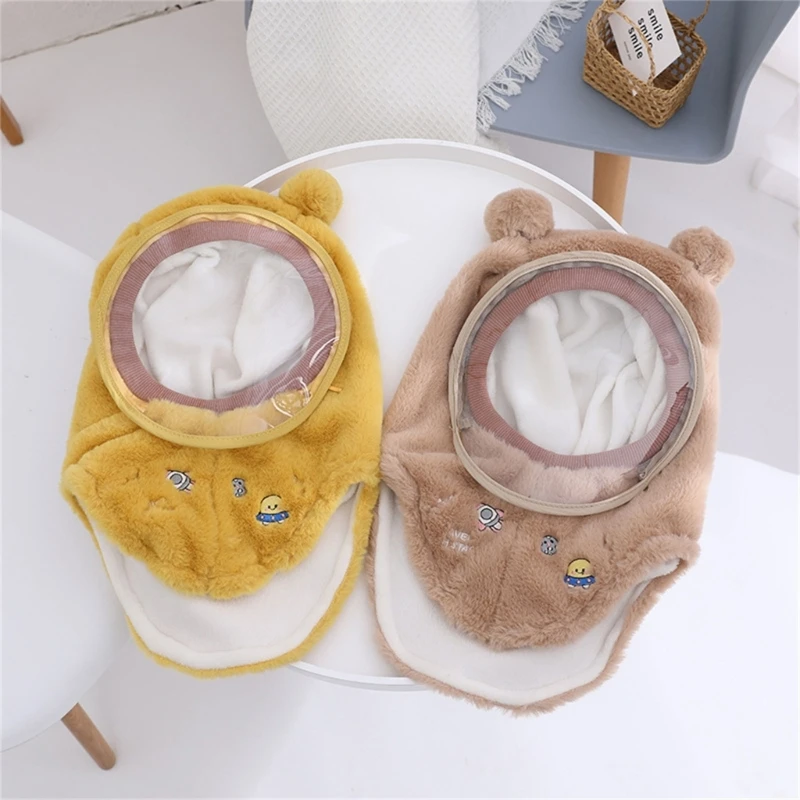 Máscara capucha y cálida a prueba viento para niños, bonita máscara con orejas a prueba viento para niños, gorro - imagen 3