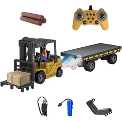 Camión RC de construcción con grúa y pulverizador elevable, sonido