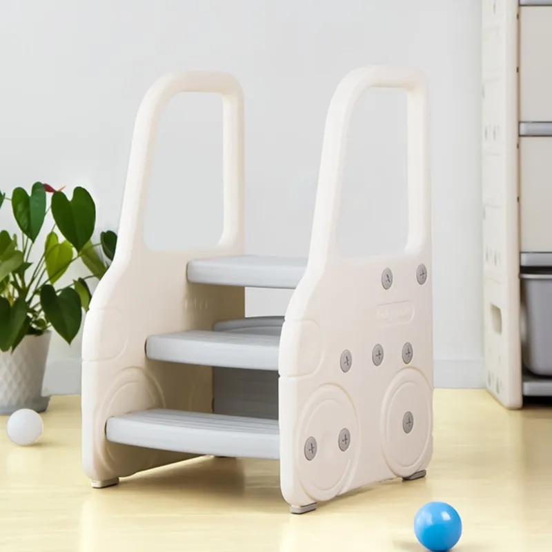 LazyChild-taburete de lavabo para niños, taburete de plástico para baño, escaleras móviles desmontables, antideslizante, multifunción, para lavar a mano - imagen 3
